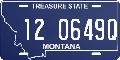 MT license plate 120649Q