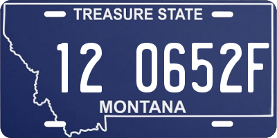 MT license plate 120652F