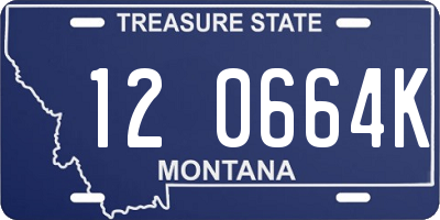 MT license plate 120664K