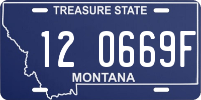 MT license plate 120669F
