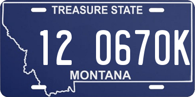 MT license plate 120670K