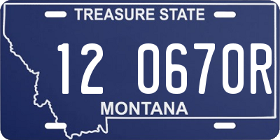 MT license plate 120670R