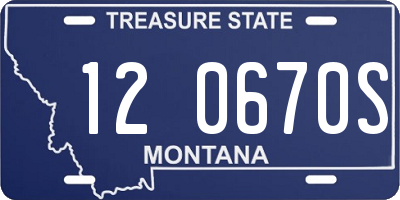 MT license plate 120670S
