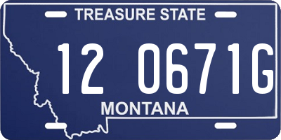 MT license plate 120671G