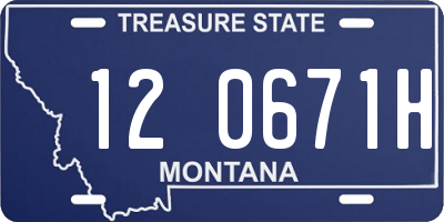 MT license plate 120671H