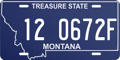 MT license plate 120672F