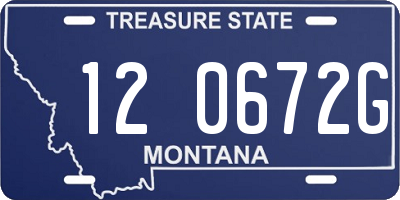 MT license plate 120672G