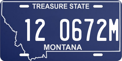 MT license plate 120672M
