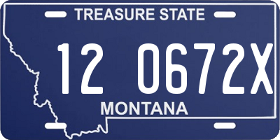 MT license plate 120672X