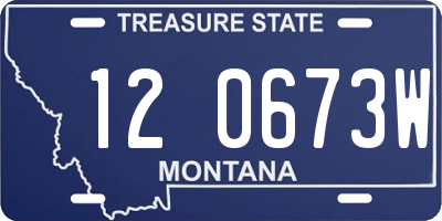 MT license plate 120673W