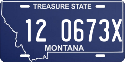 MT license plate 120673X
