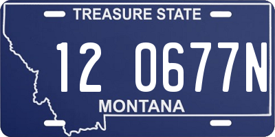 MT license plate 120677N