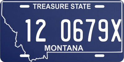 MT license plate 120679X