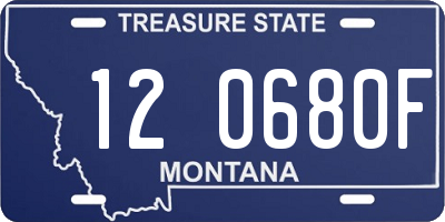 MT license plate 120680F