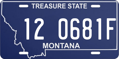 MT license plate 120681F