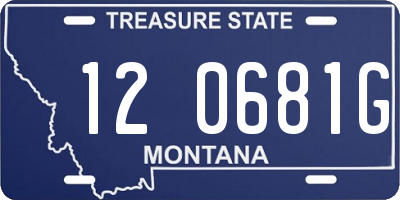 MT license plate 120681G