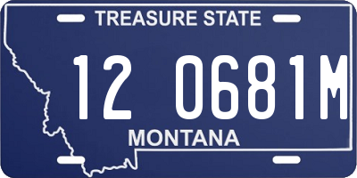 MT license plate 120681M