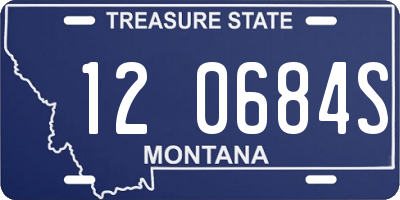 MT license plate 120684S