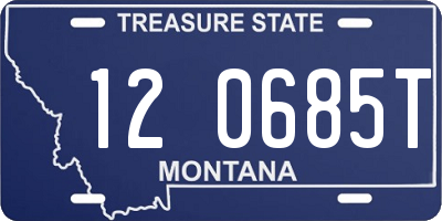 MT license plate 120685T
