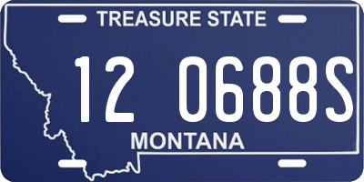 MT license plate 120688S
