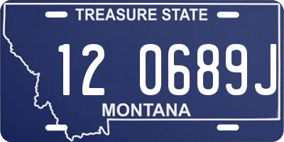 MT license plate 120689J