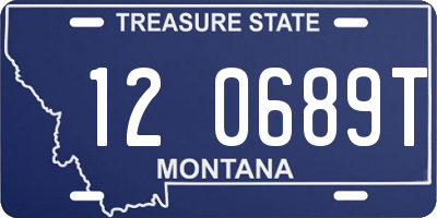 MT license plate 120689T