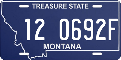 MT license plate 120692F