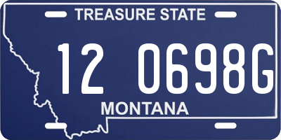 MT license plate 120698G