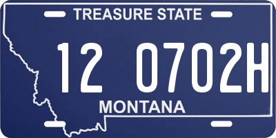 MT license plate 120702H