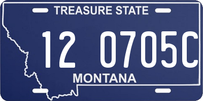 MT license plate 120705C