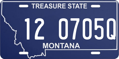 MT license plate 120705Q