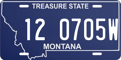 MT license plate 120705W