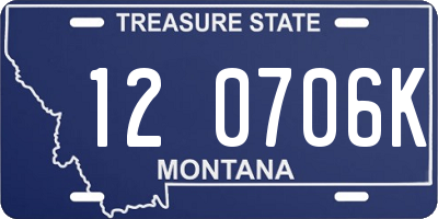 MT license plate 120706K