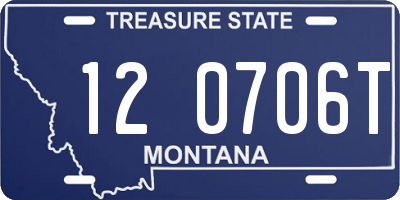 MT license plate 120706T