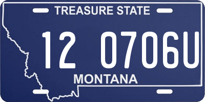 MT license plate 120706U