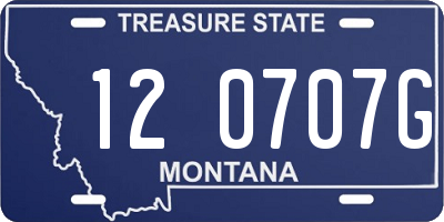 MT license plate 120707G