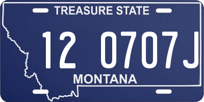 MT license plate 120707J
