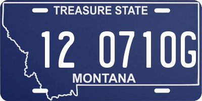MT license plate 120710G
