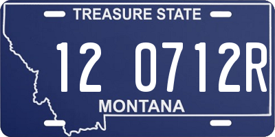 MT license plate 120712R