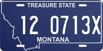 MT license plate 120713X