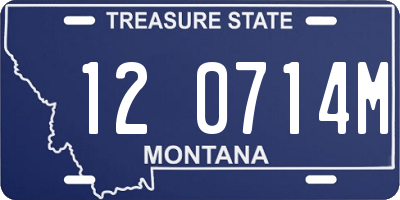 MT license plate 120714M