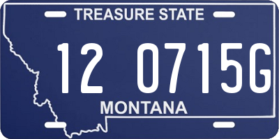 MT license plate 120715G