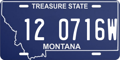 MT license plate 120716W