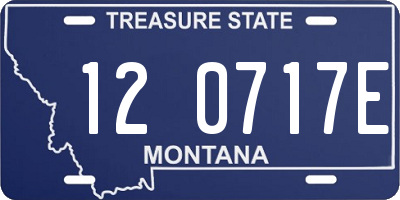 MT license plate 120717E
