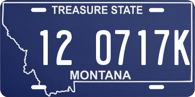 MT license plate 120717K