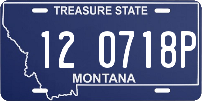 MT license plate 120718P