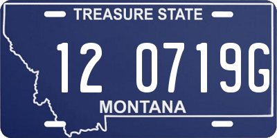 MT license plate 120719G