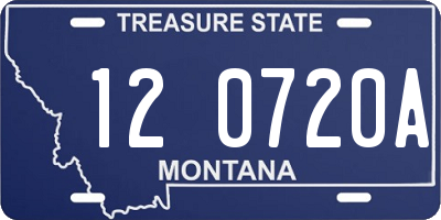 MT license plate 120720A