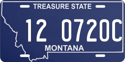 MT license plate 120720C