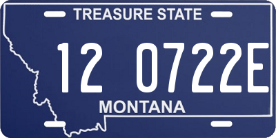 MT license plate 120722E